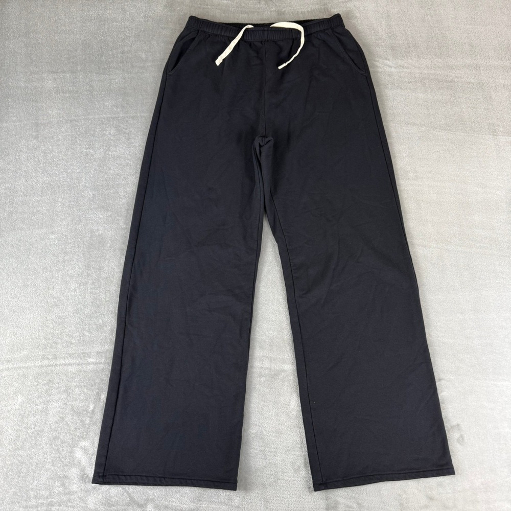 American Giant Modal Fleece Straight Pants Womens Medium Black $110 USA New NWOT